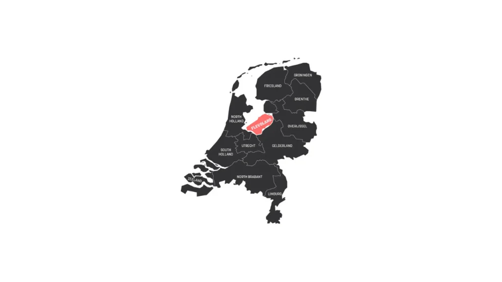 Kaart van Flevoland