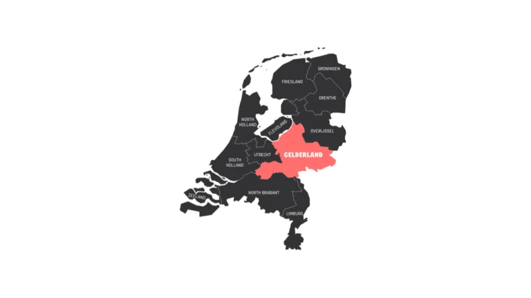 Kaart van Gelderland