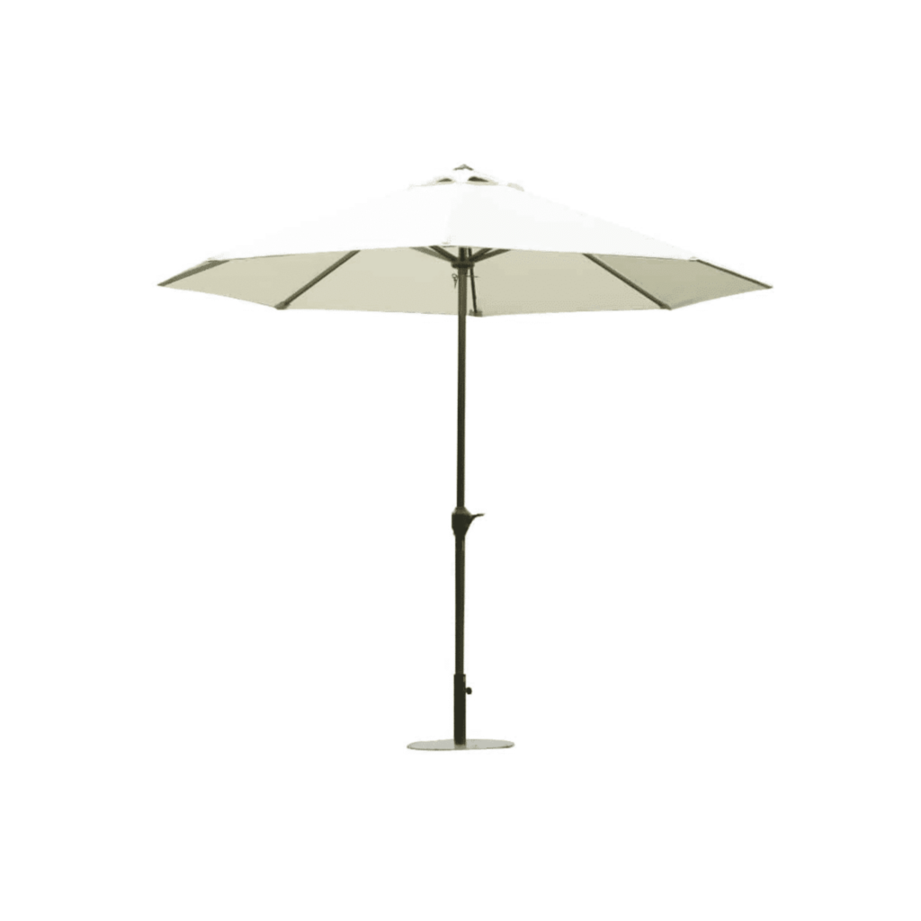 Boender Outdoor tuinparasol in roomwitte kleur met zwart frame