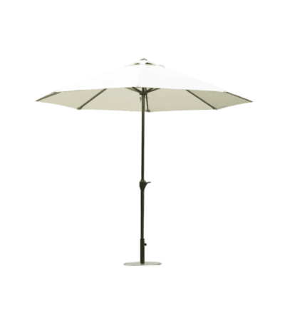 Boender Outdoor tuinparasol in roomwitte kleur met zwart frame