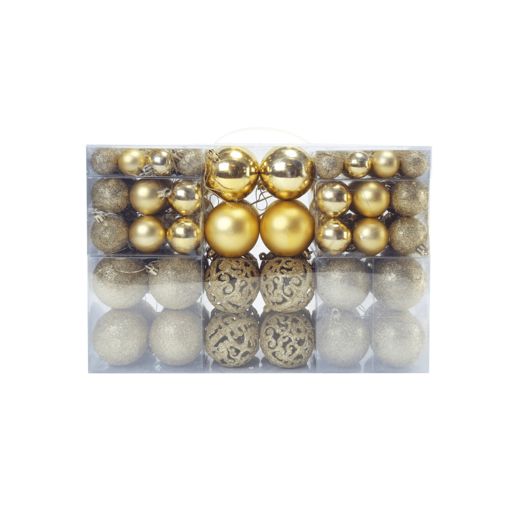 Kerstballen set goud