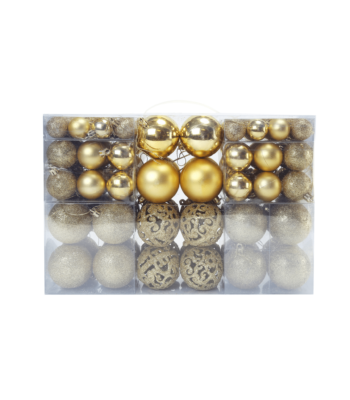 Kerstballen set goud