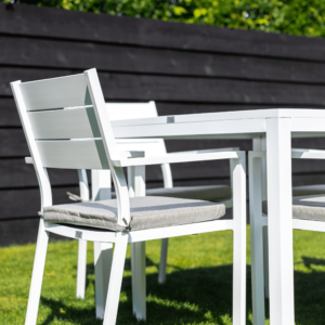 Boender Outdoor tuinset 5-delig met witte aluminium stoelen en tafel