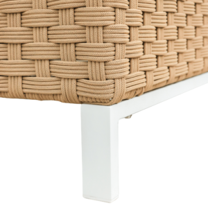 Boender Outdoor Maui Rope loungeset tafel detail van het gevlochten rotan