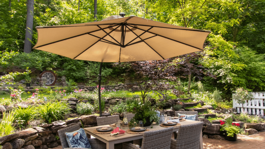 Tuinparasol schoonmaken en onderhoud