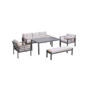 Boender Outdoor stoel-bank loungeset 5-delig met bank en tafel