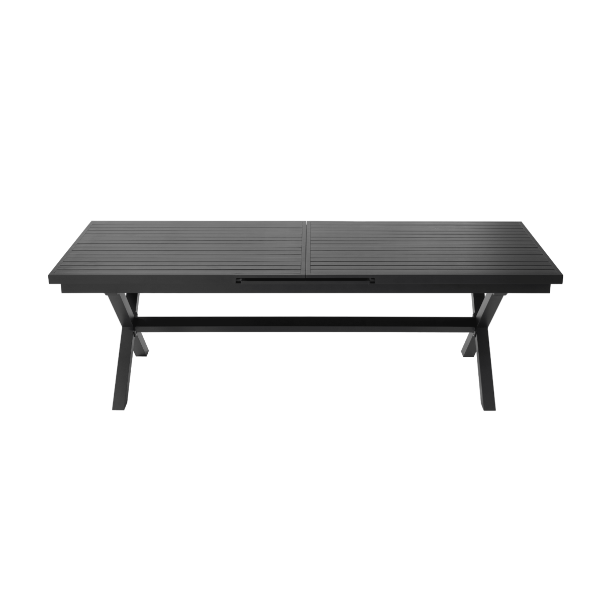 Boender Outdoor Long Island uitschuifbare tafel in zwart voor 8 personen.