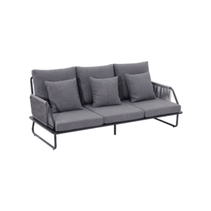 Boender Outdoor Luxuro 4-delige stoel-bank loungeset in donkergrijs met kussens