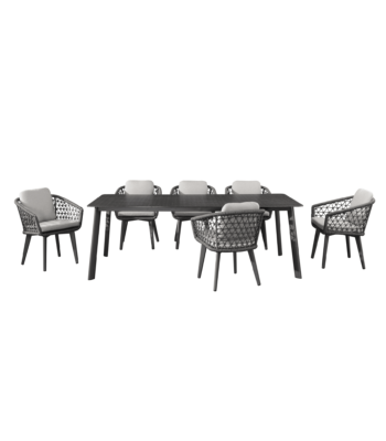 Boender Outdoor Maxi 9-delige dining tuinset met ropes stoelen en een 220cm tafel