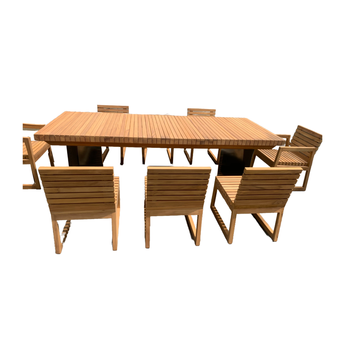 Boender Outdoor teak tuinset voor 8 personen met grote rechthoekige tafel