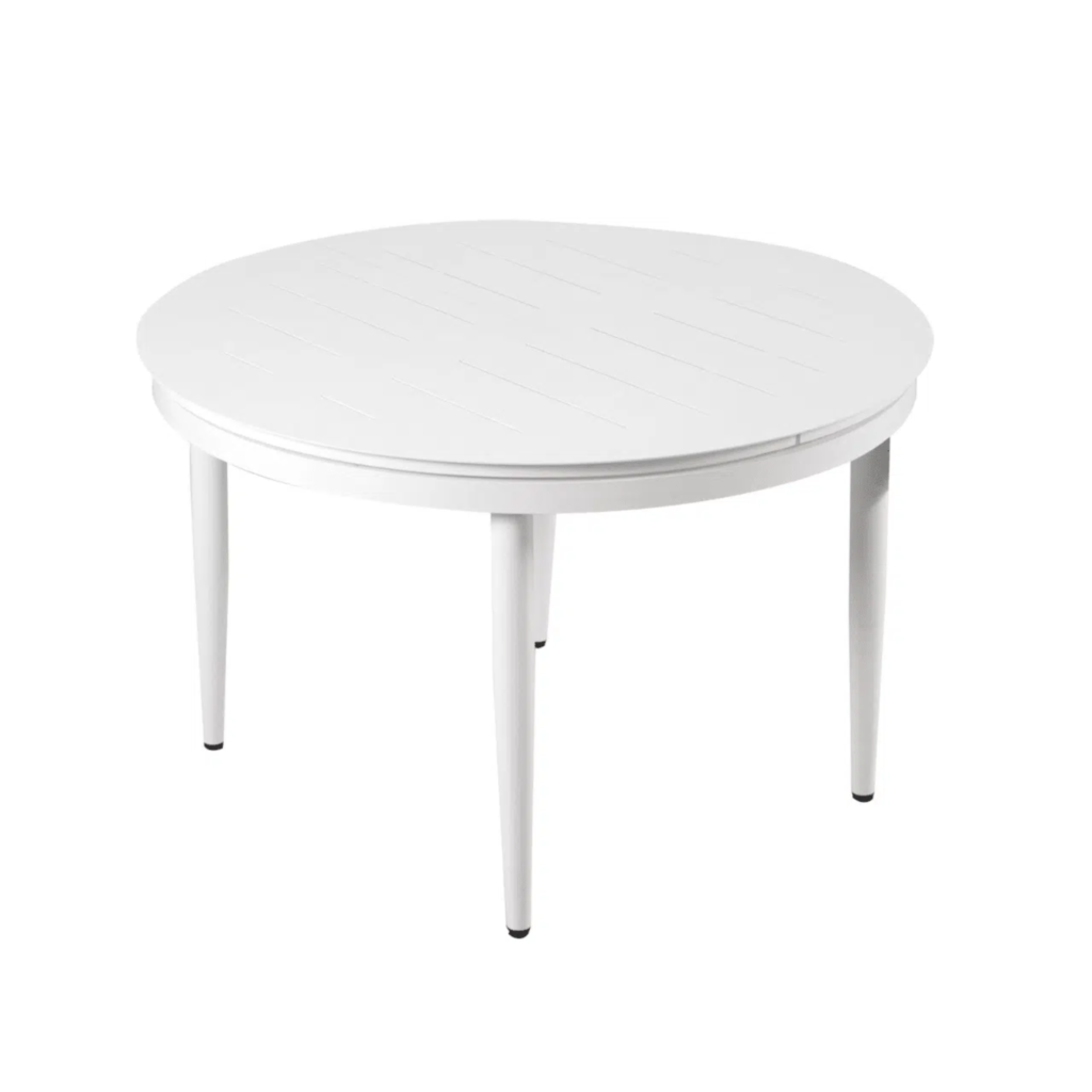 Boender Outdoor ronde tuintafel 120 cm wit, met stevige poten en een modern design