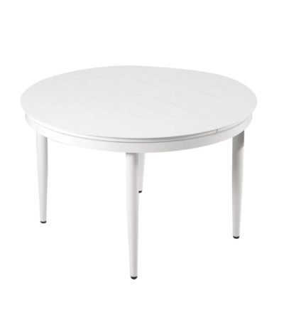 Boender Outdoor ronde tuintafel 120 cm wit, met stevige poten en een modern design