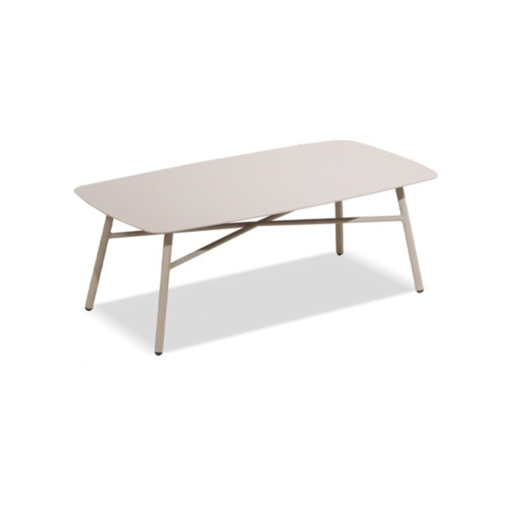 Boender Outdoor York aluminium lounge tuintafel 120x60 cm in beige kleur