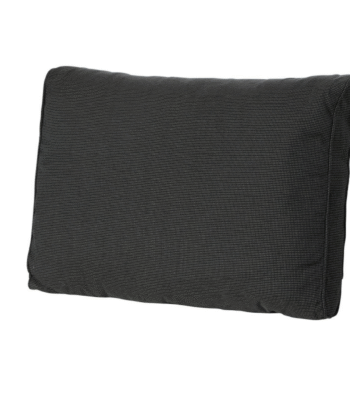 Madison lounge rugkussen 40x73 cm in zwarte ribstof