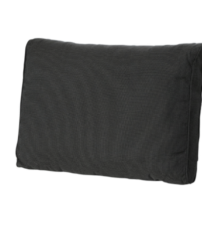 Madison lounge rugkussen 40x73 cm in zwarte ribstof