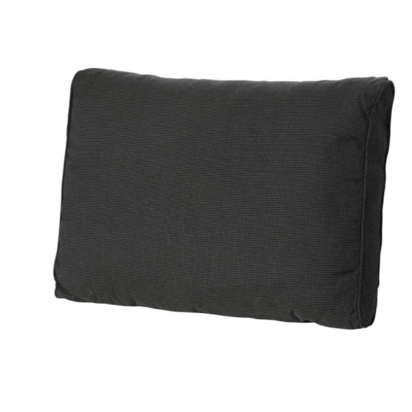 Madison lounge rugkussen 40x73 cm in zwarte ribstof