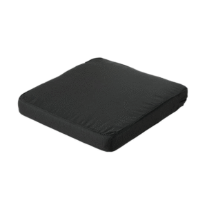 Zwart Madison lounge zitkussen 60x60 cm in ribstof diagonaal