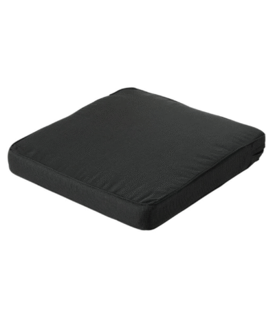 Zwart Madison lounge zitkussen 60x60 cm in ribstof diagonaal
