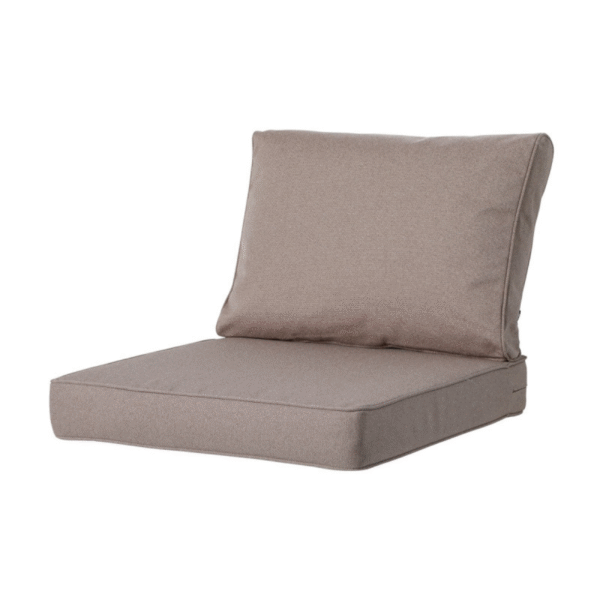 Set Madison loungekussens taupe voor rug en zitvlak