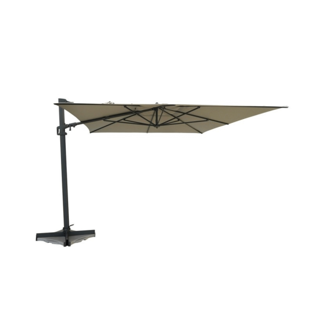 Madison Malta zweefparasol 300x400 cm in taupe met antraciet frame