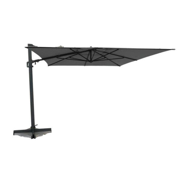 Madison Malta zweefparasol 300x400 cm vierkant in grijze uitvoering