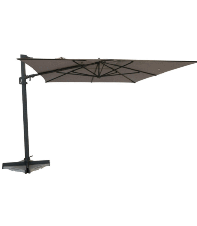 Madison Malta zweefparasol 300x400 cm vierkant in taupe kleur