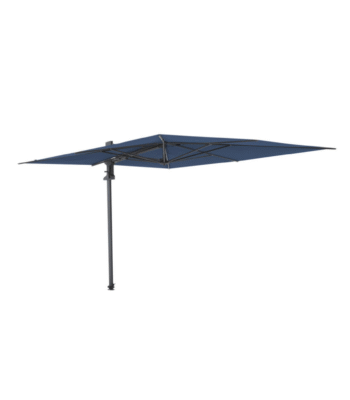 Madison Saint-Tropez vrijhangende zweefparasol open in zijaanzicht safier blue