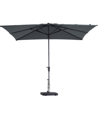 Madison staande parasol Syros Luxe in donkergrijs met voet en draaimechanisme