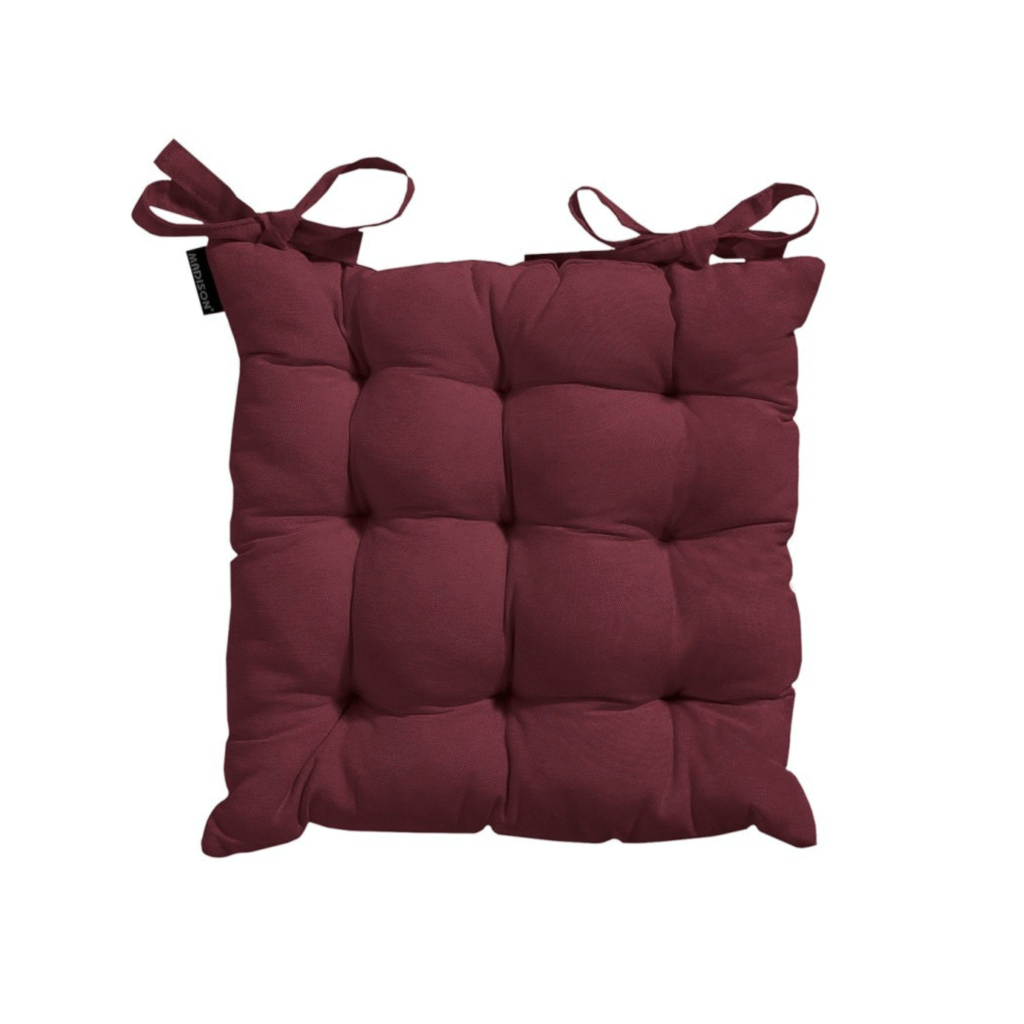 Madison Toscane zitkussen 46x46 cm Panama bordeaux bovenaanzicht