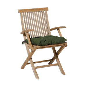 Madison Toscane zitkussen 46x46 cm Panama groen op houten tuinstoel
