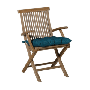 Madison Toscane zitkussen 46x46 cm Panama sea blue op houten tuinstoel