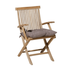 Madison Toscane zitkussen 46x46 cm Panama taupe op houten tuinstoel
