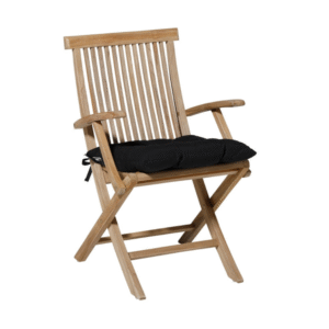 Madison Toscane zitkussen 46x46 cm Panama zwart op houten tuinstoel