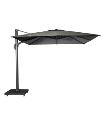 nesling coolfit zweefparasol 300x300cm antraciet vrijstaand met voet op wieltjes
