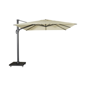 nesling coolfit zweefparasol 300x300cm gebroken wit vrijstaand met kruisvoet