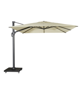 nesling coolfit zweefparasol 300x300cm gebroken wit vrijstaand met kruisvoet
