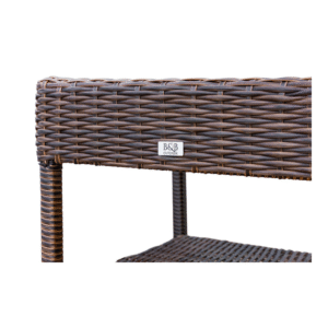 Detail van Boender Outdoor Oxford tafel met B&B Outdoor logo