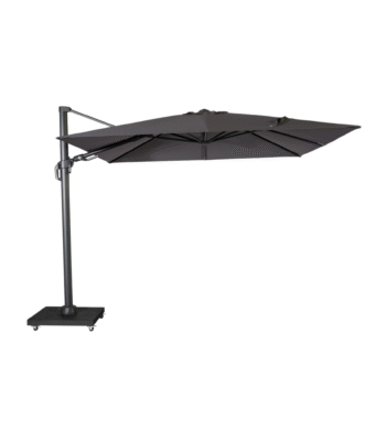 nesling coolfit zweefparasol plus 300x300cm antraciet met voet op wieltjes