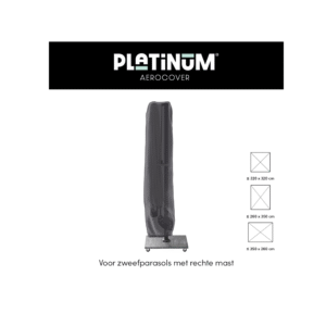 platinum aerocover zweefparasolhoes rechte mast 260x55x60