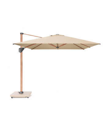platinum challenger t1 zweefparasol 400x300 champagne met teaklook frame