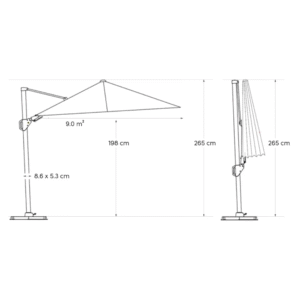 technische tekening platinum challenger t2 zweefparasol 300x300 champagne
