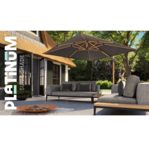 zweefparasol platinum challenger t2 300x300 faded black met teak look frame