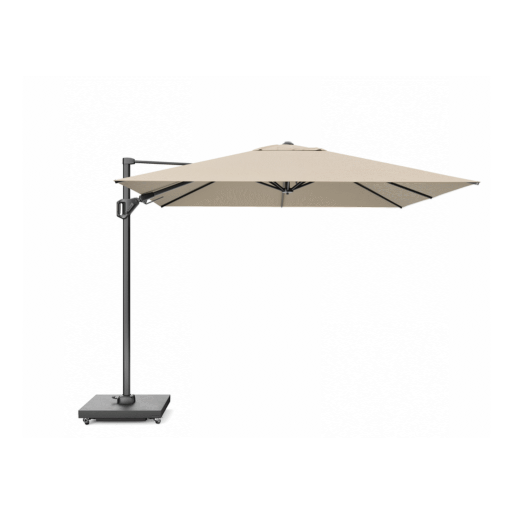 platinum challenger t2 zweefparasol 350x260 champagne open vooraanzicht