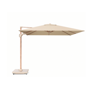 boender outdoor zweefparasol teak look 300x300 champagne zijaanzicht