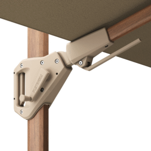 boender outdoor close-up hendel teak look challenger t2 champagne parasol