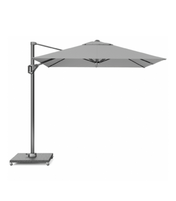 platinum voyager t1 zweefparasol 250x250 lichtgrijs volledig geopend