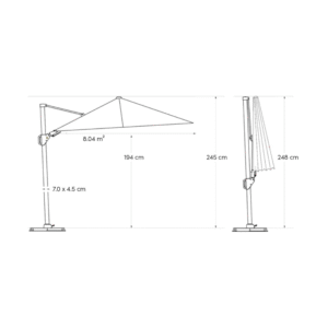 technische tekening platinum voyager t2 270x270 parasol met maten