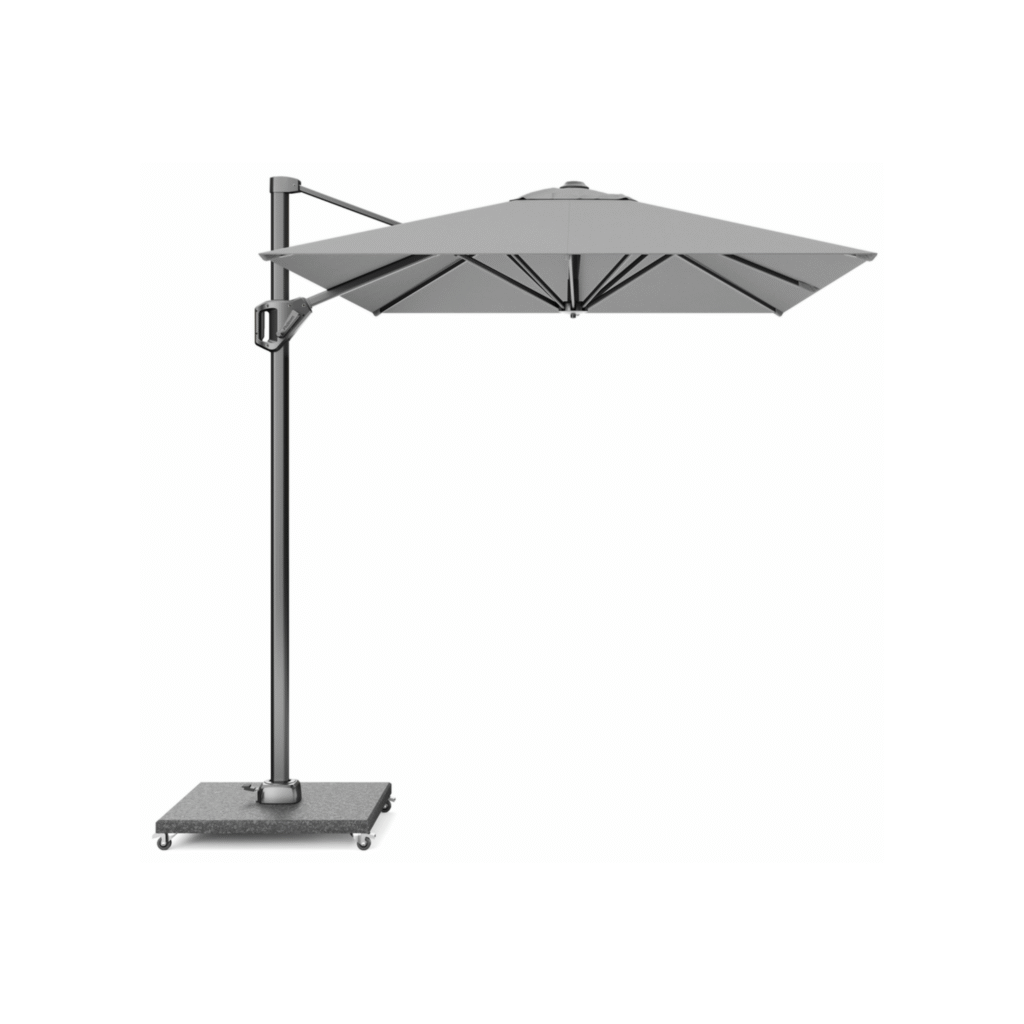 zweefparasol platinum voyager t1 300x200 lichtgrijs recht