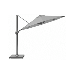 zweefparasol platinum voyager t1 rond ø300 lichtgrijs gekanteld