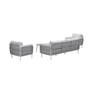 Cavallo stoel-bank loungeset - 5-delig - taupe - sand - valley sand - Centostone Sicilian grey - Afbeelding 2